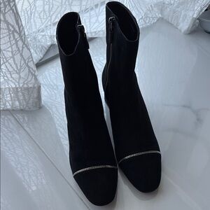 Stuart Weitzman Black Suede Ankle Boots